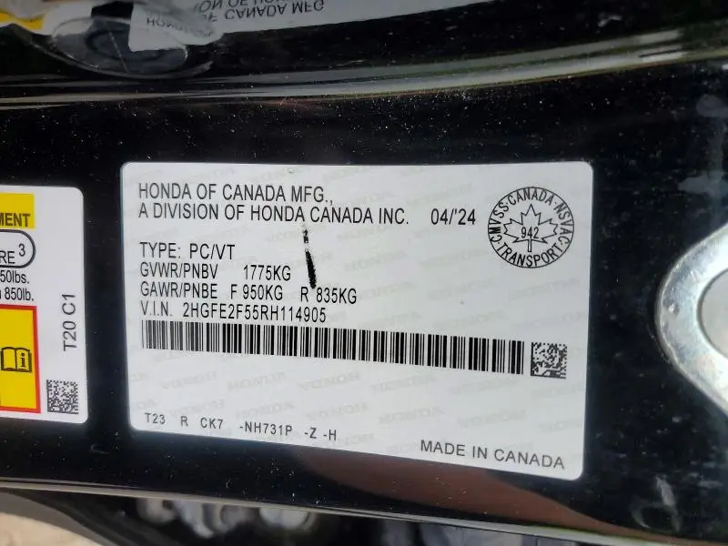 2024 HONDA CIVIC SPORT  