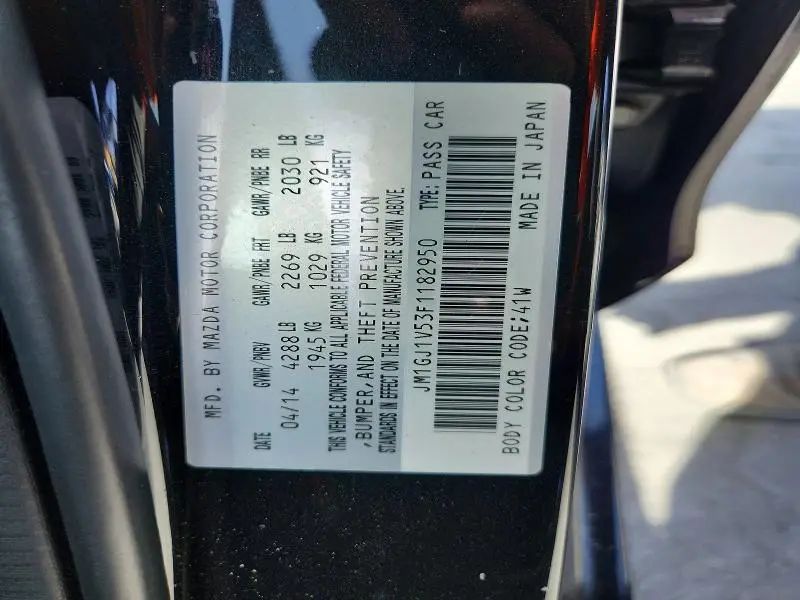 2015 MAZDA 6 TOURING  