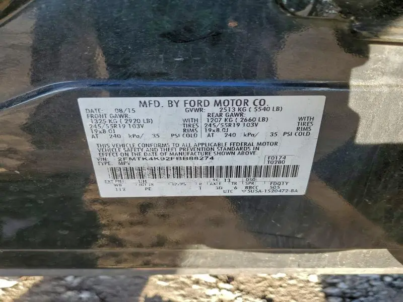 2015 FORD EDGE TITANIUM  