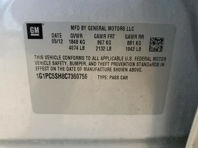 2012 CHEVROLET CRUZE LS  