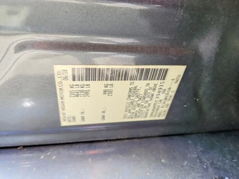 2018 NISSAN MAXIMA 3.5 S  