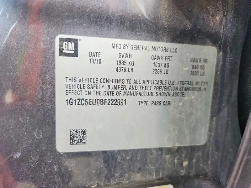 2011 CHEVROLET MALIBU 1LT  