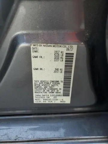 2018 NISSAN ALTIMA 2.5  