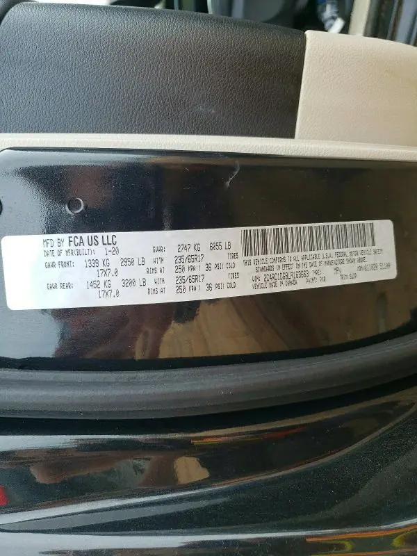 2020 CHRYSLER VOYAGER LXI  