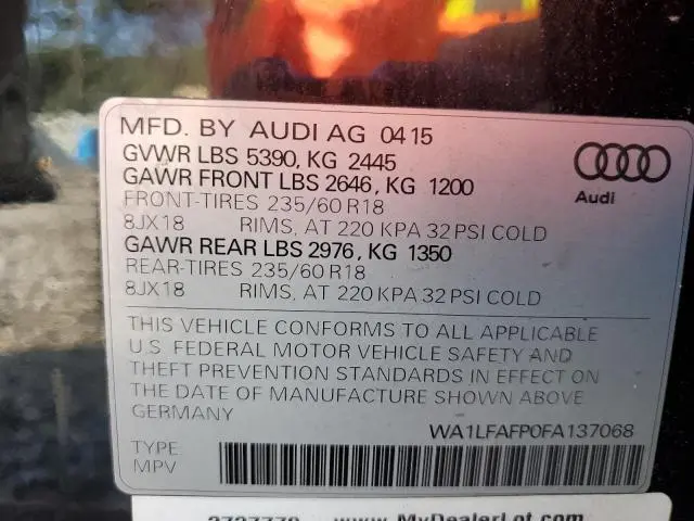 2015 AUDI Q5 PREMIUM PLUS  