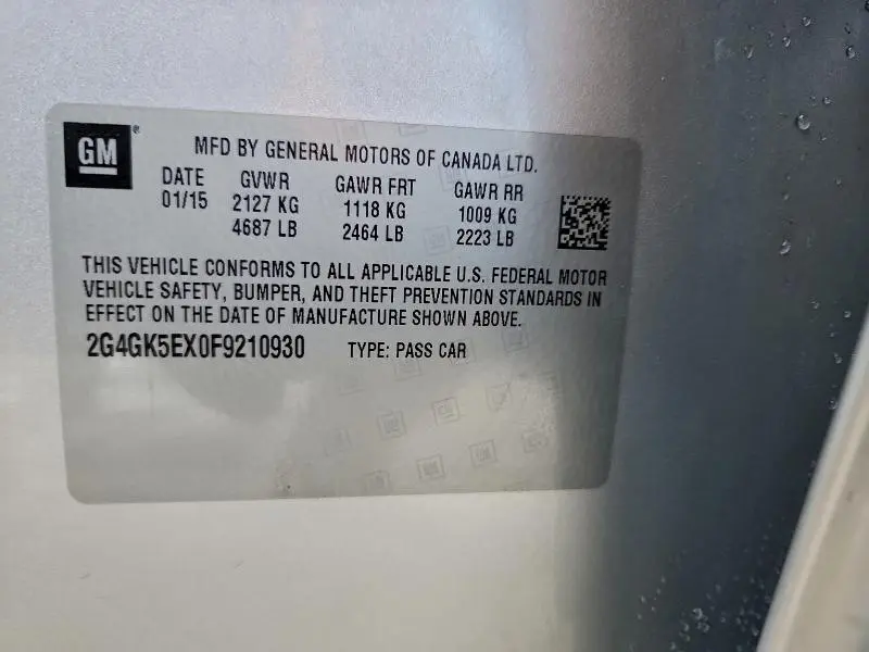 2015 BUICK REGAL T-TY   