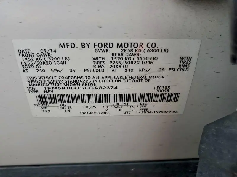 2015 FORD EXPLORER SPORT  