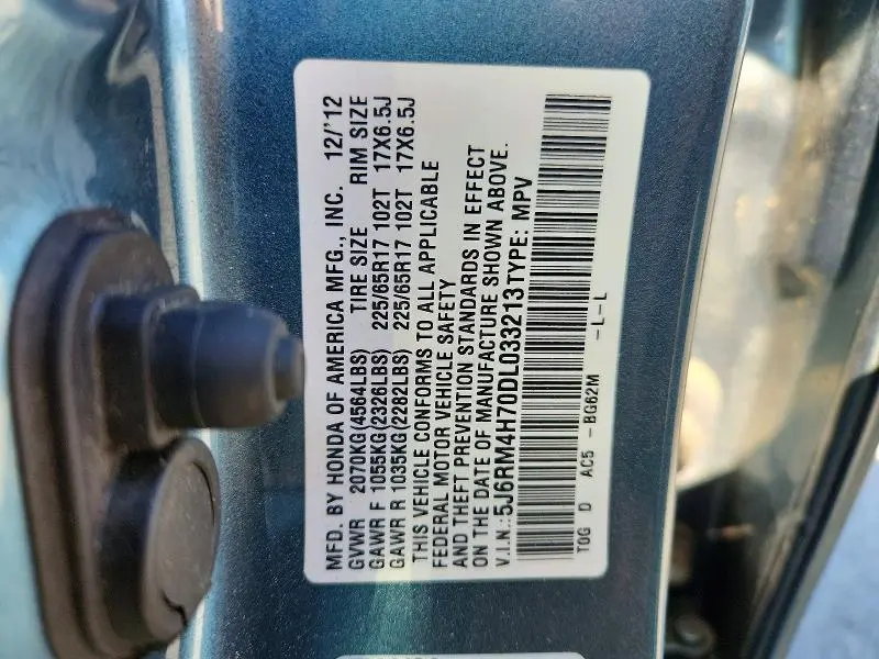 2013 HONDA CR-V EXL  