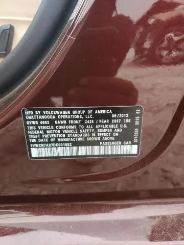 2013 VOLKSWAGEN PASSAT SEL