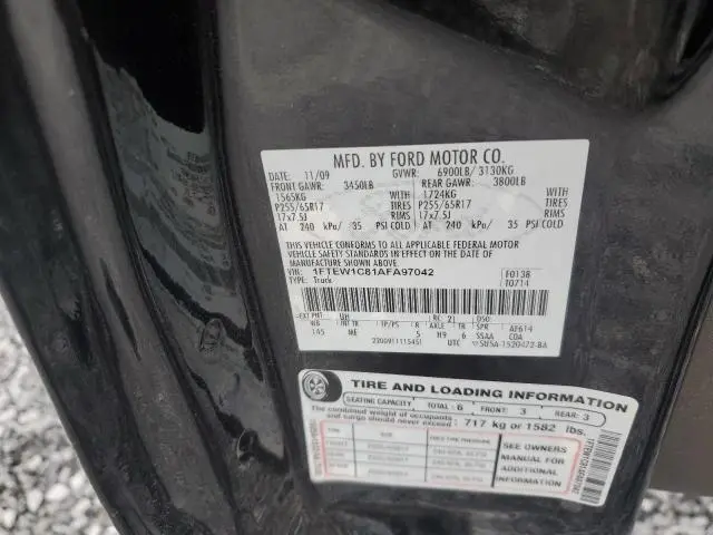 2010 FORD F150 SUPERCREW  