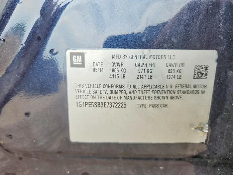 2014 CHEVROLET CRUZE LT  