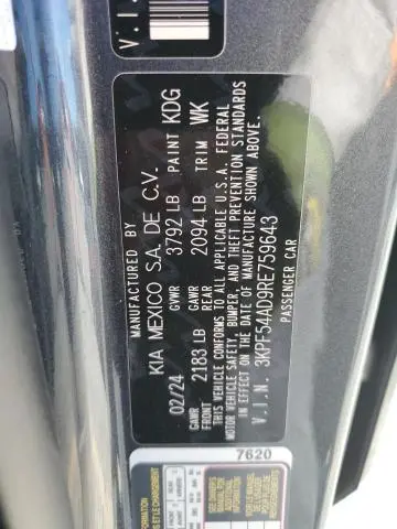 2024 KIA FORTE GT LINE  