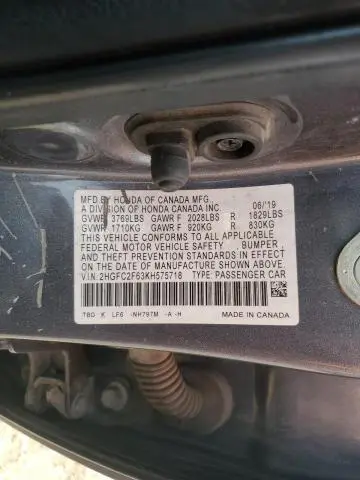 2019 HONDA CIVIC LX