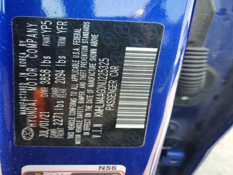 2022 HYUNDAI ELANTRA SEL  