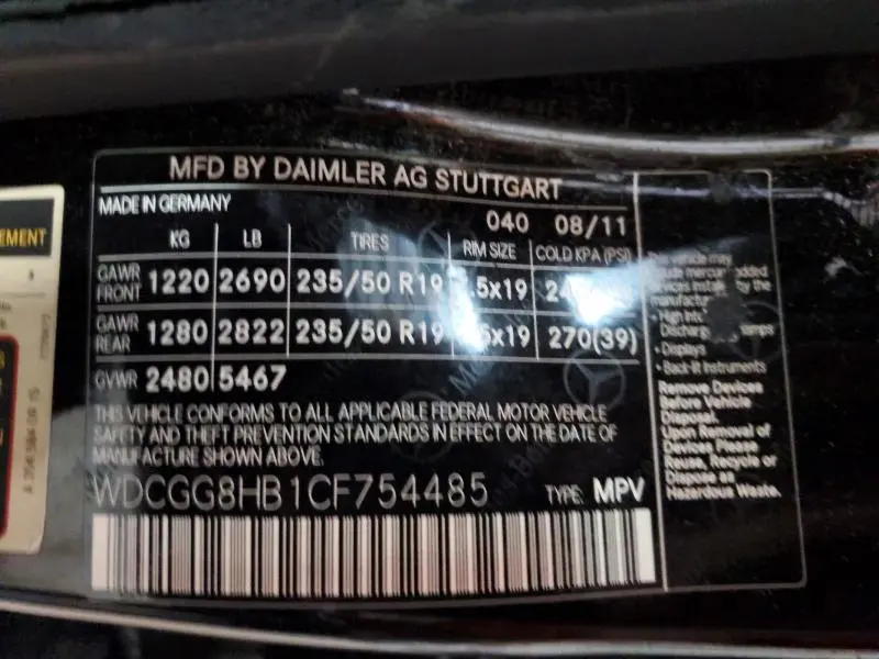 2012 MERCEDES-BENZ GLK 350 4MATIC  