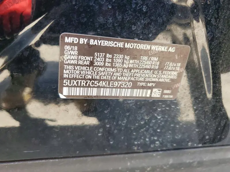 2019 BMW X3 SDRIVE30I  