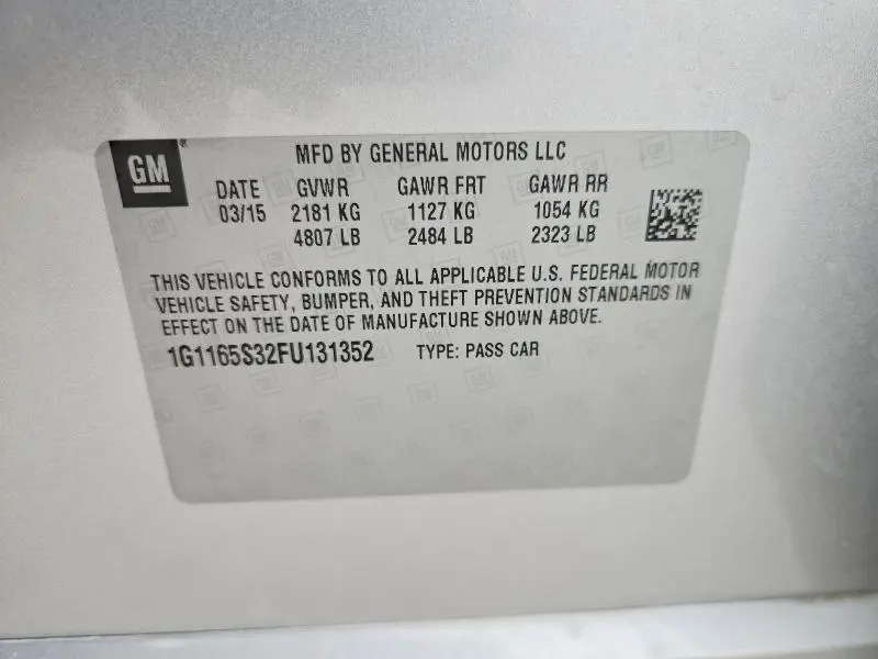 2015 CHEVROLET IMPALA LTZ  