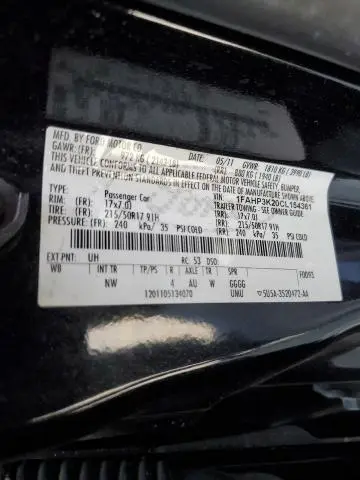 2012 FORD FOCUS SE  