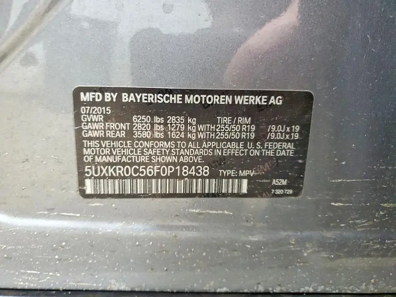 2015 BMW X5 XDRIVE35I  