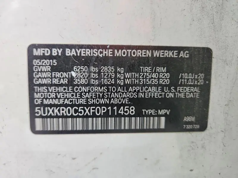2015 BMW X5 XDRIVE35I  