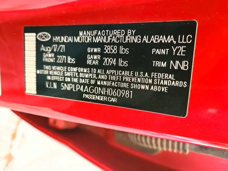 2022 HYUNDAI ELANTRA LIMITED  