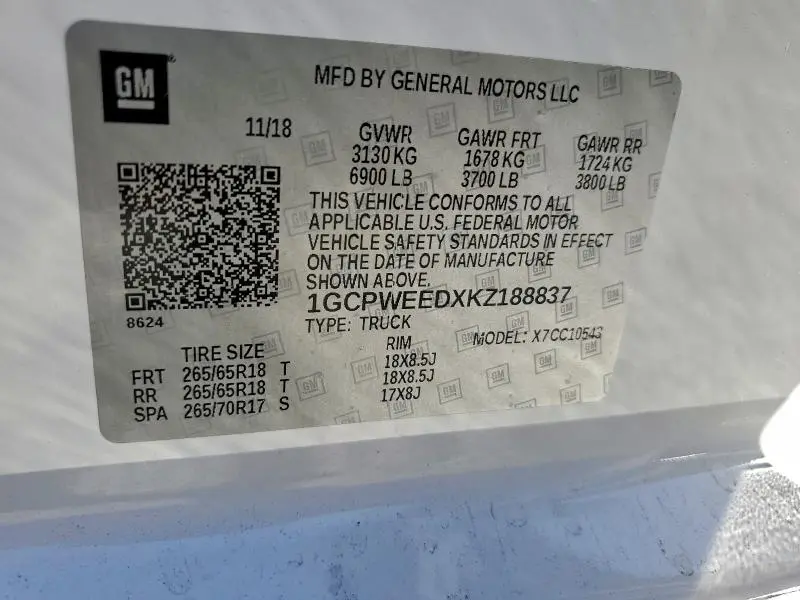 2019 CHEVROLET SILVERADO C1500 LTZ  