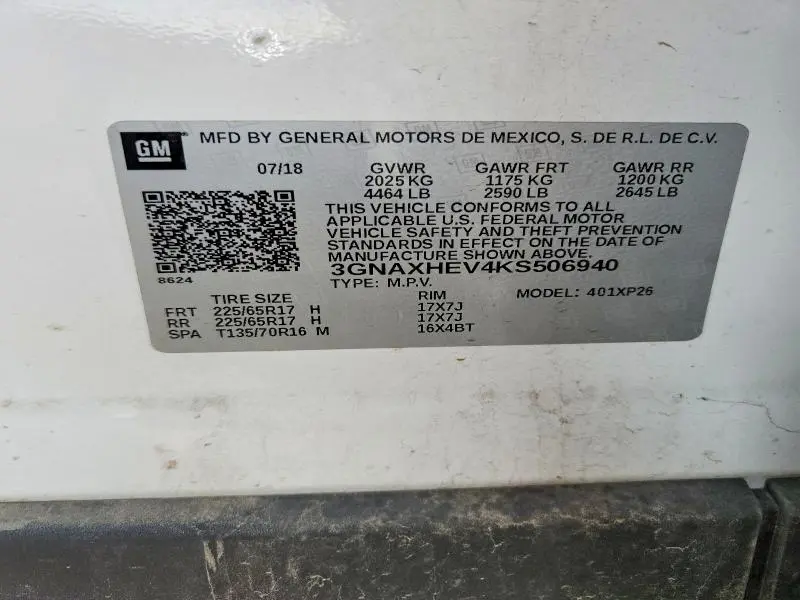 2019 CHEVROLET EQUINOX LS  