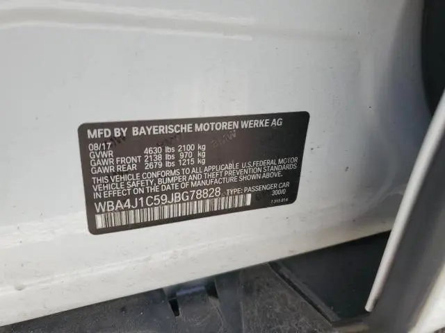 2018 BMW 430I GRAN COUPE  