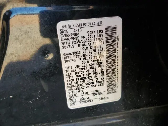 2013 NISSAN MURANO S  