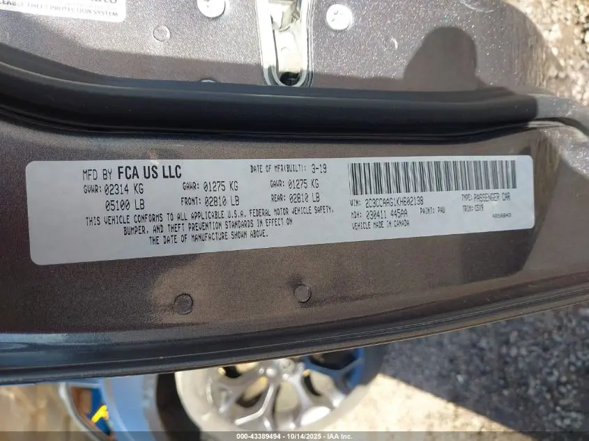 2019 CHRYSLER 300 TOURING