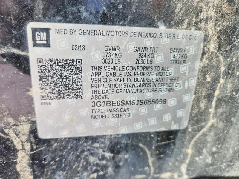 2018 CHEVROLET CRUZE LT  
