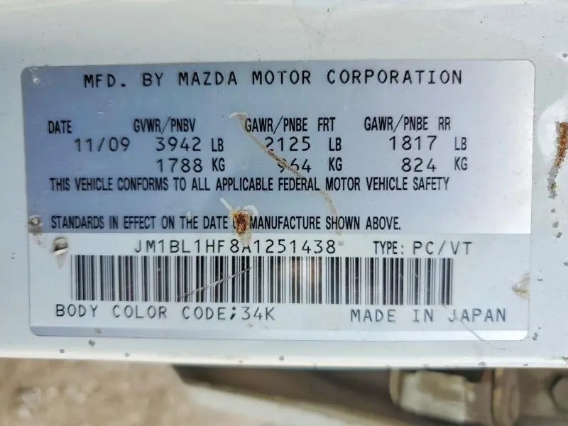 2010 MAZDA 3 I  