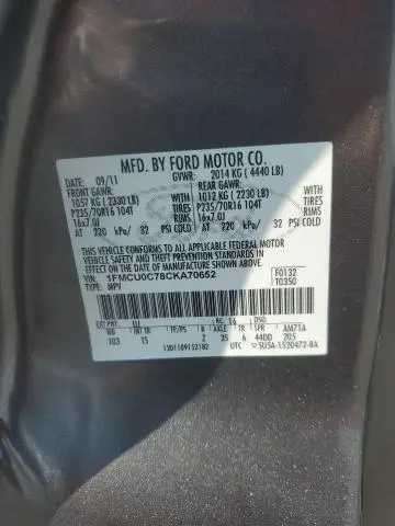 2012 FORD ESCAPE XLS  