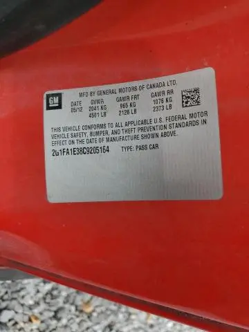 2012 CHEVROLET CAMARO LS  