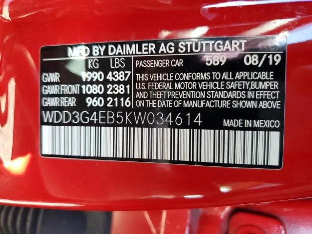 2019 MERCEDES-BENZ A 220  