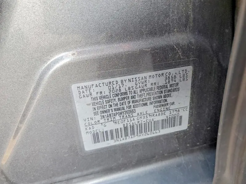 2017 NISSAN SENTRA SR  