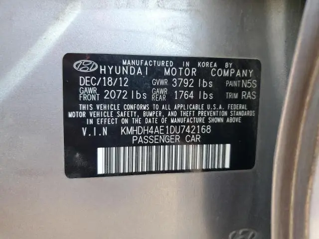 2013 HYUNDAI ELANTRA GLS  