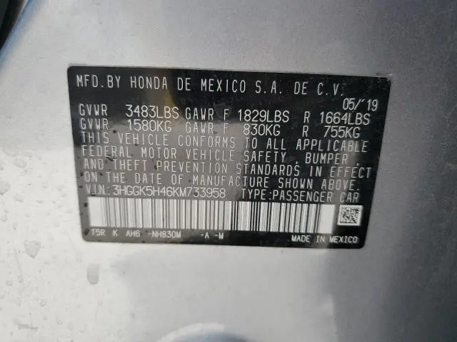 2019 HONDA FIT LX  