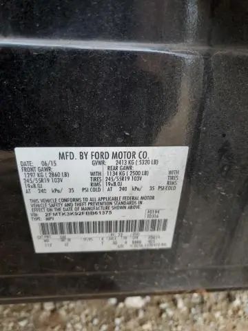 2015 FORD EDGE TITANIUM  