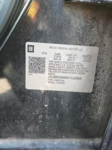 2019 CHEVROLET CRUZE LT  