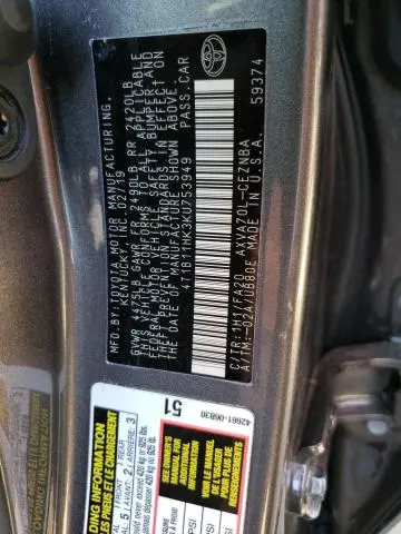 2019 TOYOTA CAMRY L  