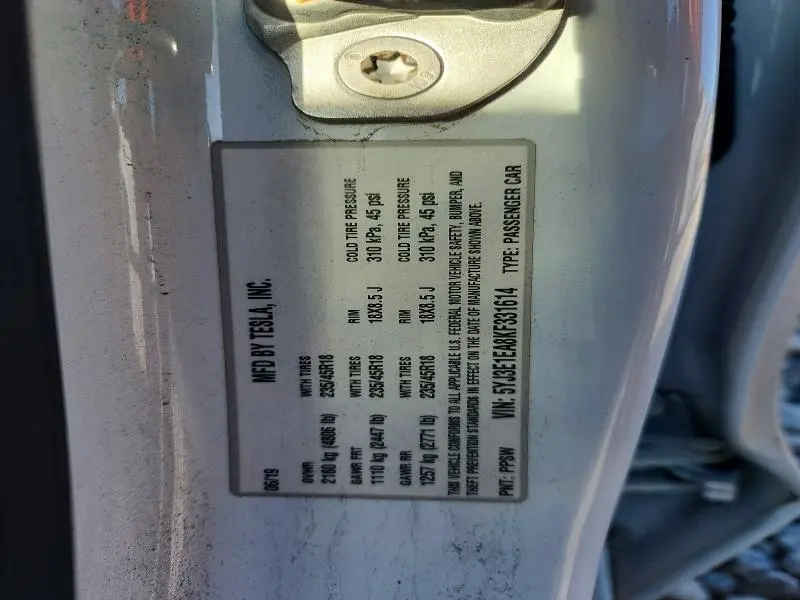 2019 TESLA MODEL 3   