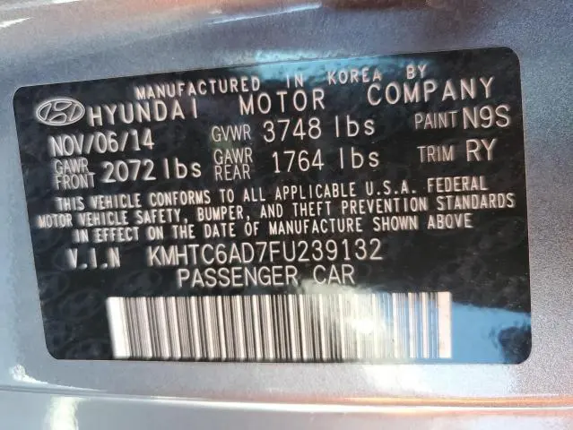 2015 HYUNDAI VELOSTER   