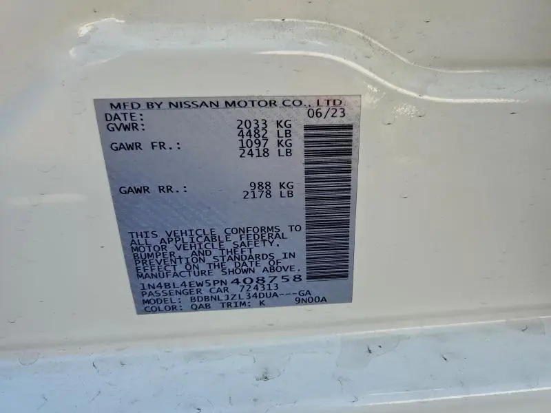 2023 NISSAN ALTIMA SL  