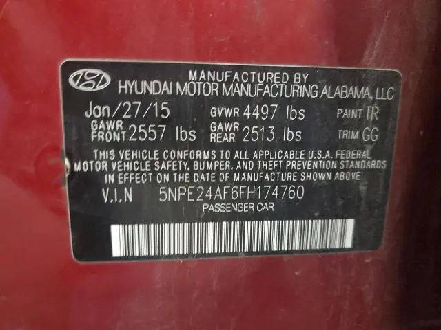 2015 HYUNDAI SONATA SE