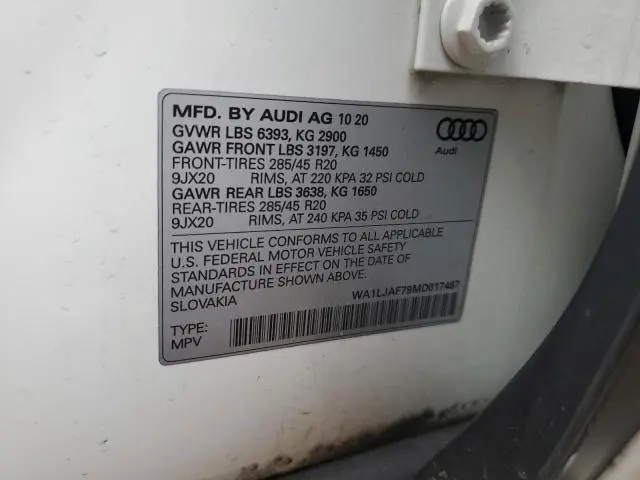 2021 AUDI Q7 PREMIUM PLUS  