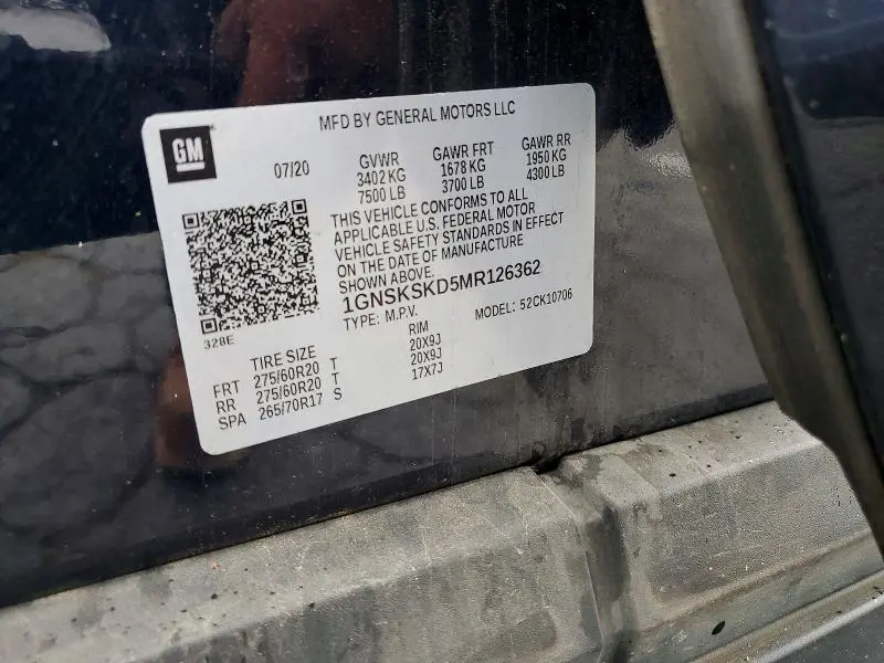 2021 CHEVROLET TAHOE K1500 PREMIER  