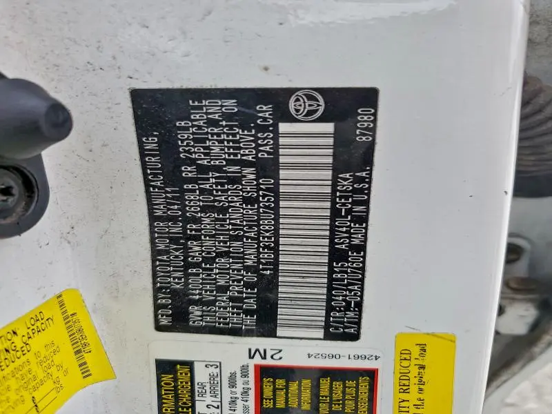 2011 TOYOTA CAMRY BASE  