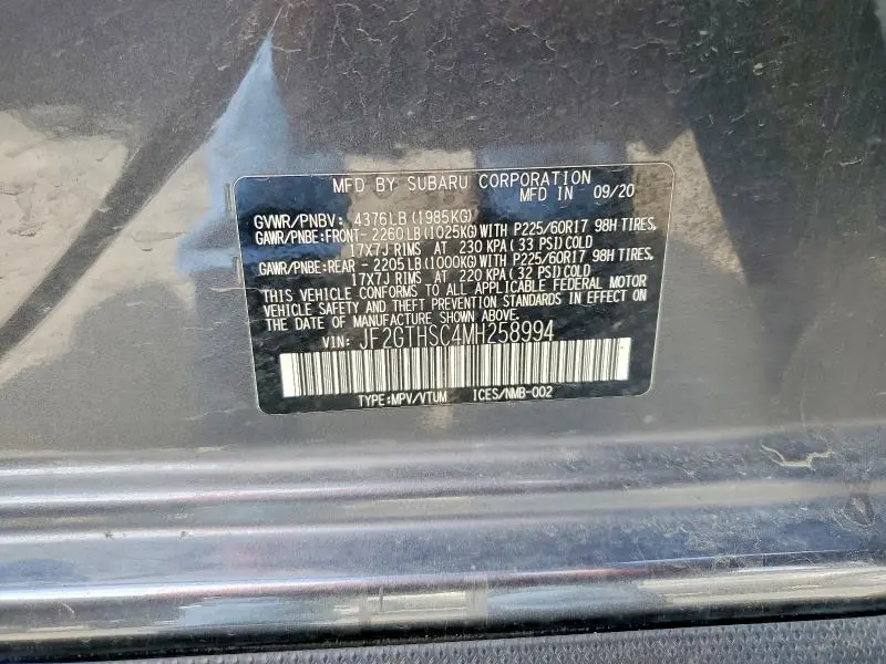 2021 SUBARU CROSSTREK SPORT  