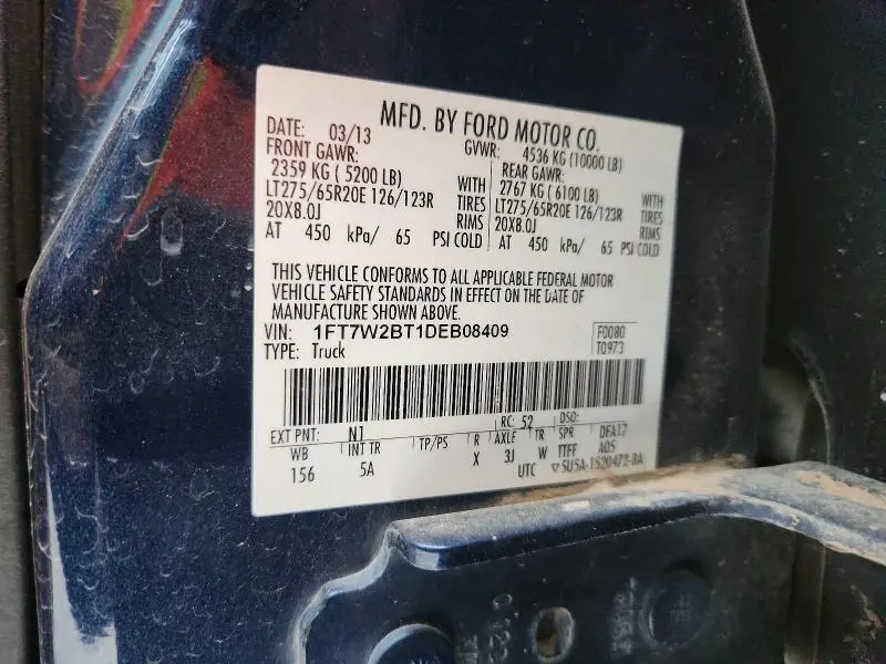 2013 FORD F250 SUPER DUTY  